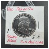1960 Franklin Silver Half Dollar Full Bell Lines