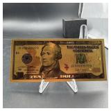 $10 Gold-Plated Note