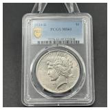 1934-d Peace Silver Dollar Pcgs Ms61