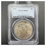 1926 Peace Silver Dollar Pcgs Ms64