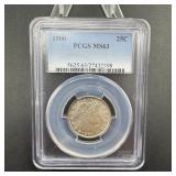 1900 Barber Quarter MS63