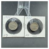 1928 & 1930 Buffalo Nickels