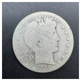 1899-s Barber Silver Half Dollar