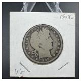 1908-o Barber Silver Half Dollar
