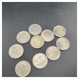 Ten Bicentennial Ike Dollars