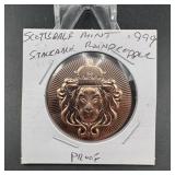 1oz .999 Copper  Scottsdale Stackable Round