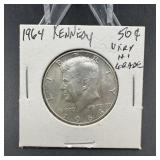 1964 Kennedy Silver Half Dollar Hi Grade