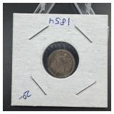 1854 Seated Liberty Half Dime