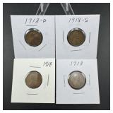 1918-s & 1918 Wheat Cents