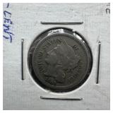 1869 Three Cent Nickel