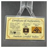 1 Grain 24kt Gold Bar In Assay