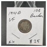 1914d Barber Dime