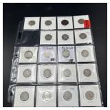 19 Buffalo Nickels, Various Dates