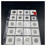 20 Buffalo Nickels, Various Dates