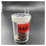 20 Coin Bicentennial Kennedy Half Dollar Tube