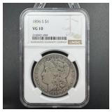 1896-s Morgan Silver Dollar Ngc Vg10