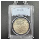 1935 Peace Silver Dollar Pcgs Ms64