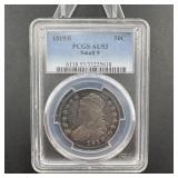 1819/8 Small 9 Capped Bust Half Dollar AU53