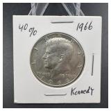 1966 40% Silver Kennedy Half Dollar