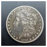 1890-cc Morgan Silver Dollar