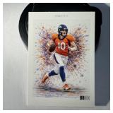 Custom Bo Nix Graffiti Color Blast Football Card