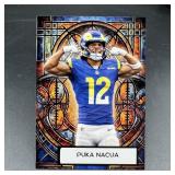 Custom Puka Nacua Stained Glass Football Card