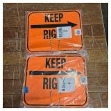 Two 'keep Right' Signs