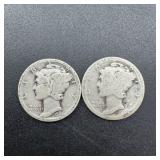 2 Better Date Mercury Silver Dimes