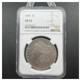 1893 Morgan Silver Dollar Graded Ngc Au53