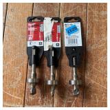 Three Milwaukee Stop Bits For Drop-in Anchors