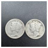 2 Better Date Mercury Silver Dimes