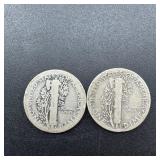 2 Better Date Mercury Silver Dimes