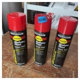 Three Cans Of Rust-oleum Safety Red Enamel Paint