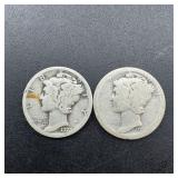 2 Better Date Mercury Silver Dimes
