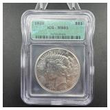 1928 Peace Silver Dollar Graded Ms61