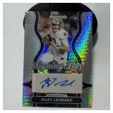 Riley Leonard Rookie Prizm Autograph Football Card