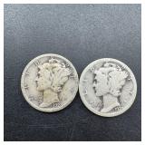 2 Better Date Mercury Silver Dimes