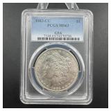 1883-cc Morgan Silver Dollar Graded Pcgs Ms63