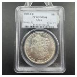 1883-cc Morgan Silver Dollar Graded Pcgs Ms64