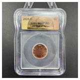 2025-d Lincoln Cent Icg Ms67 Rd Last Year Of Issue