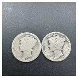 2 Better Date Mercury Silver Dimes