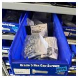 Blue Bolt Bin Containing Assorted Hardware And Bol