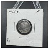 1916-s Mercury Silver Dime