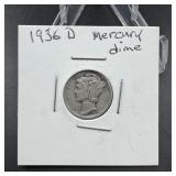1936-b Mercury Silver Dime