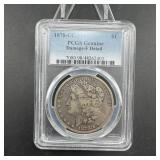 1878-CC Morgan silver dollar, Fine Details.