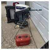 Evinrude 15 Hp Outboard Motor With Johnson Stand A