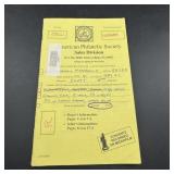 Rare American Philatelic Society stamp book, estim