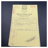 Rare American Philatelic Society stamp book, estim