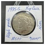 1935-S Peace Silver Dollar