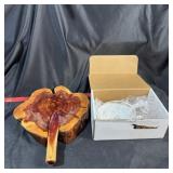 Centerpiece Cut Trunk & Casserole Dish w/ Lid
